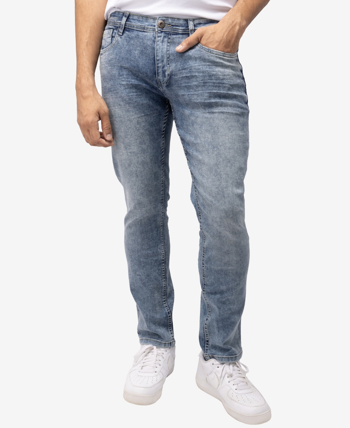 Shop X-ray Men's Slim Fit Denim Jeans In Acid Wash