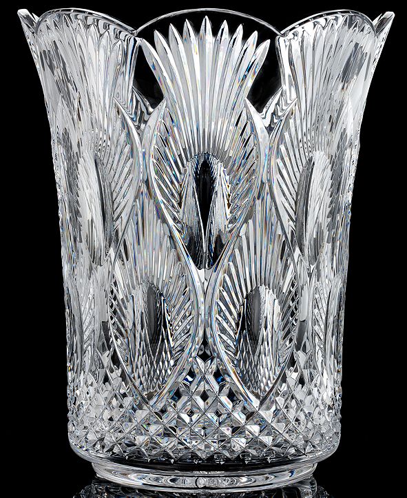 Waterford Master Craft Collection Crystal Peacock 12" Vase & Reviews