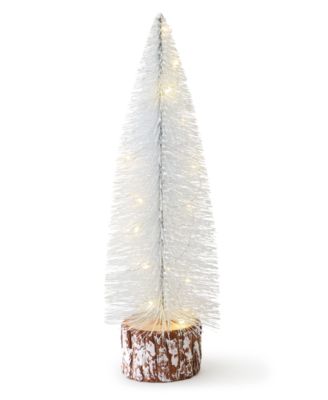 Holiday Lane - Northern Holiday White Light Up Medium Sisal Tree Table Top D&eacute;cor