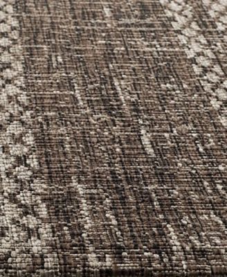 Courtyard CY8736 Light Beige and Light Brown 8' x 11' Sisal Weave Outdoor Area Rug