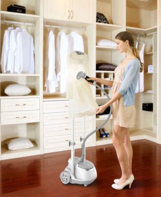 Professional Garment Steamer with Foot Pedal Power Control Silver