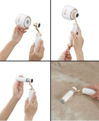 Retro Edition Duopress Handheld Steamer Iron and Fabric Shaver  Lint Roller Set Titanium