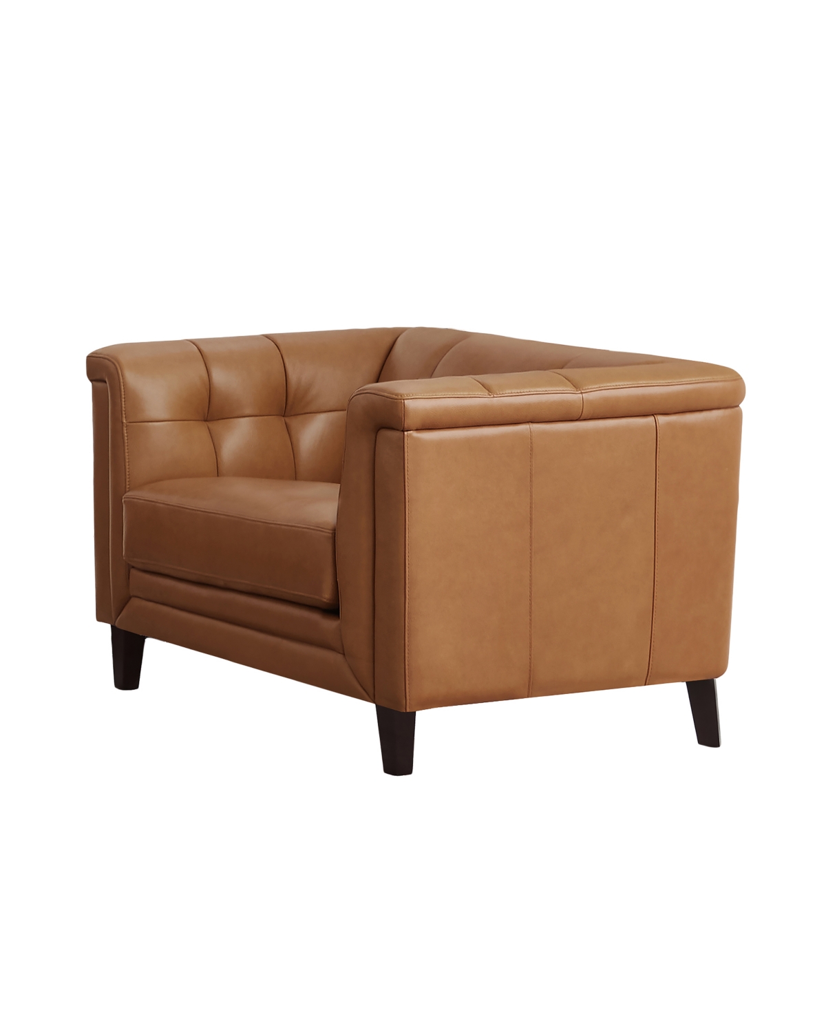 Hydeline Arvo 38" Top Grain Leather Chair In Cognac Brown