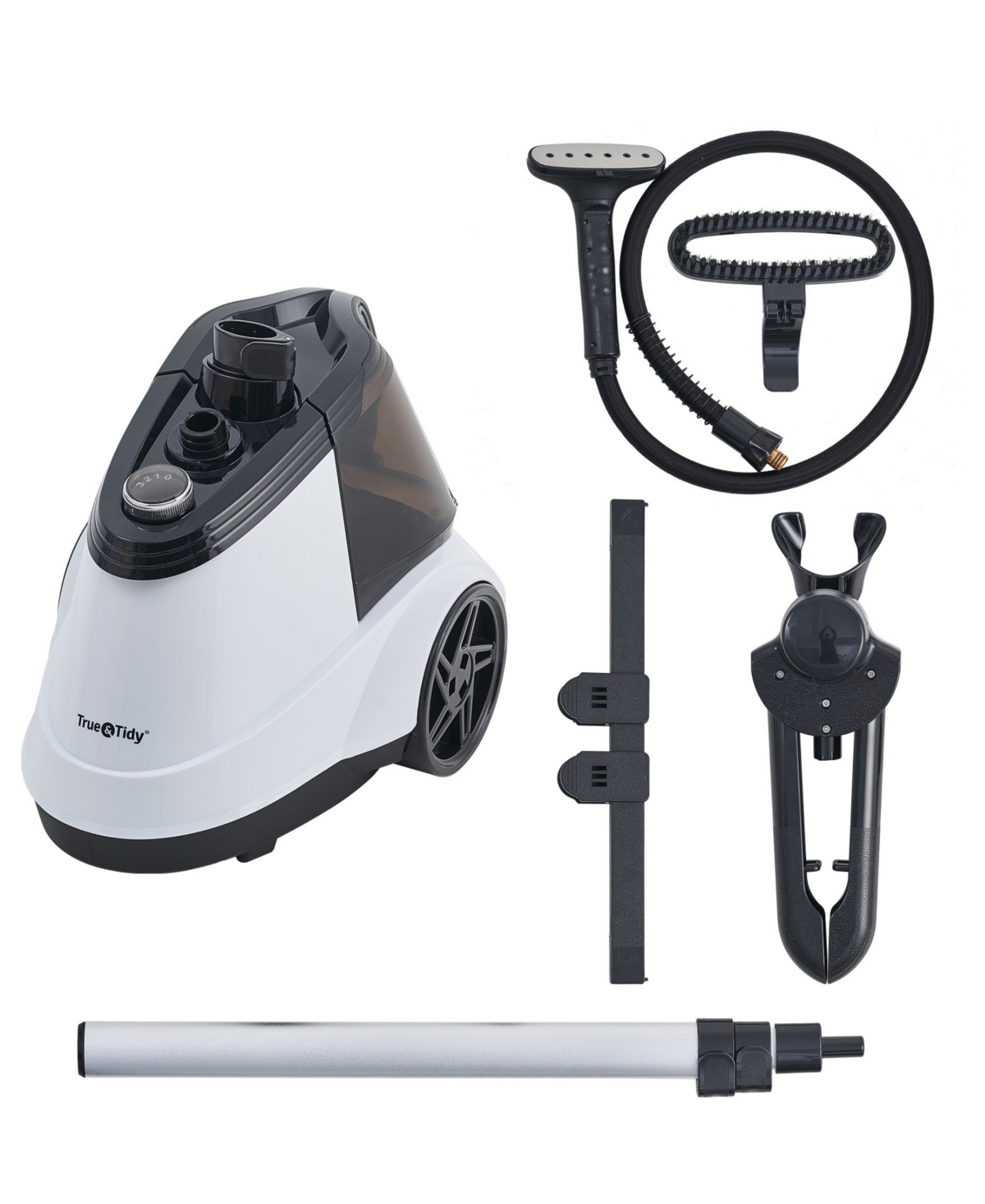 True & Tidy True Tidy Pro Commercial Heavy-duty Garment Steamer With 3 Steam Settings 1800 Watts White In Gray