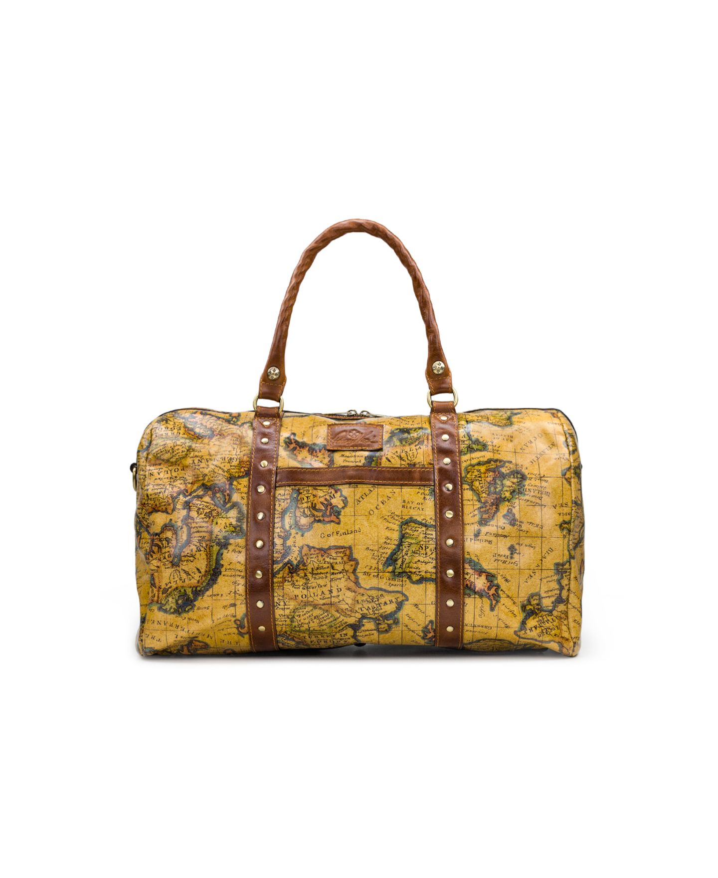 Сумка Patricia Nash Milano Weekender Leather Duffel, цвет: European Map — фото 1