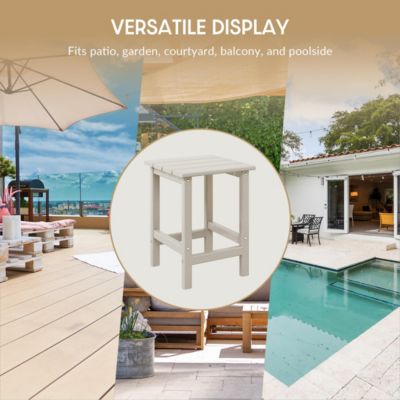 3 Piece Set Outdoor Folding Adirondack Chairs with Side Table