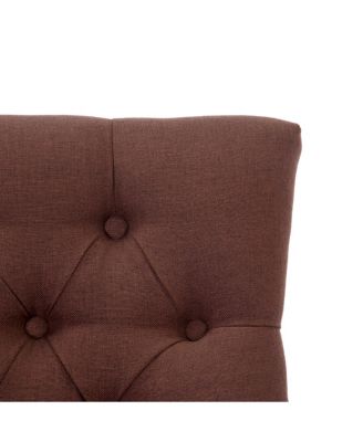 24" Linen Tufted Buttons Upholstered Wingback Counter Stool (Set of 2)