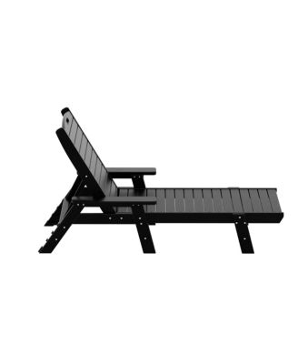 Adirondack Outdoor Chaise Lounge for Patio Garden Poolside (Set of 2)