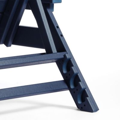 3 Pieces Set Poly Adirondack Outdoor Chaise Lounges with Side Table