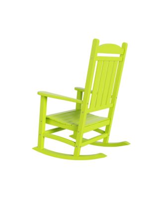 All-Weather Outdoor Patio Poly Classic Porch Rocking Chair (Set of 2)