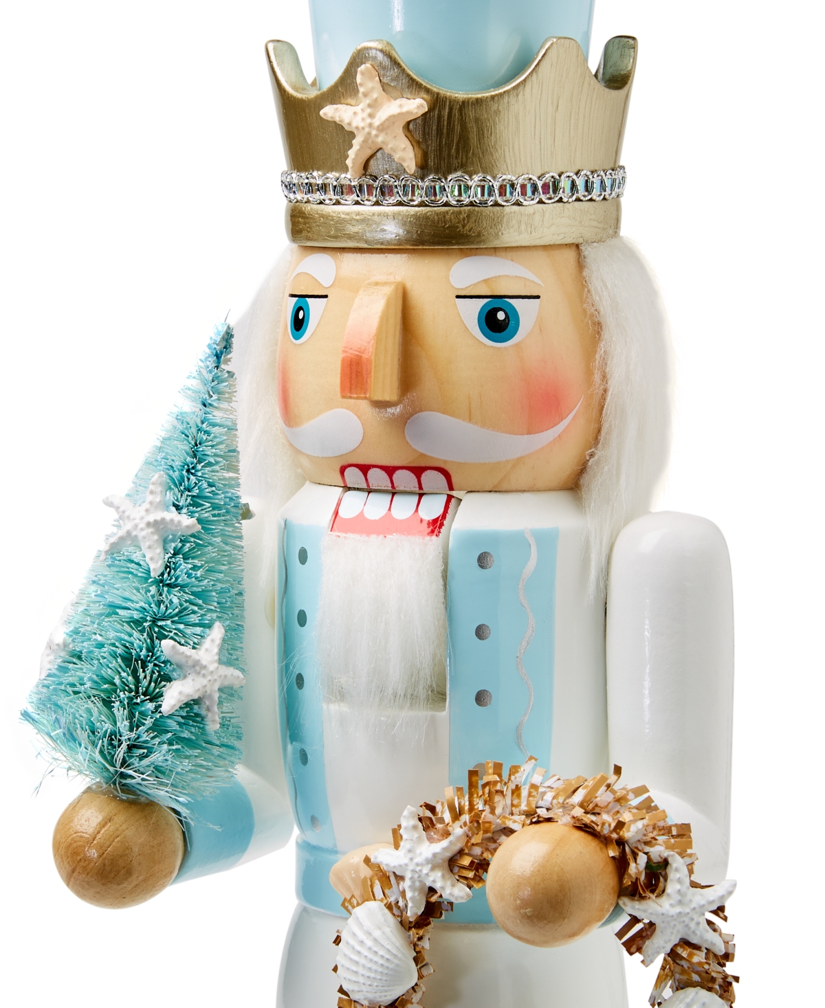 Holiday Lane Seaside Starfish Wreath Nutcracker, Created for Macy's