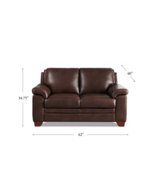 Magnum 62" Top Grain Leather Loveseat
