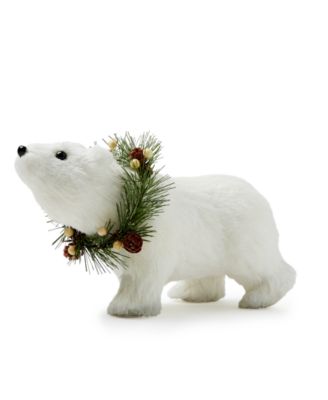 Holiday Lane - Northern Holiday Polar Bear with Wreath