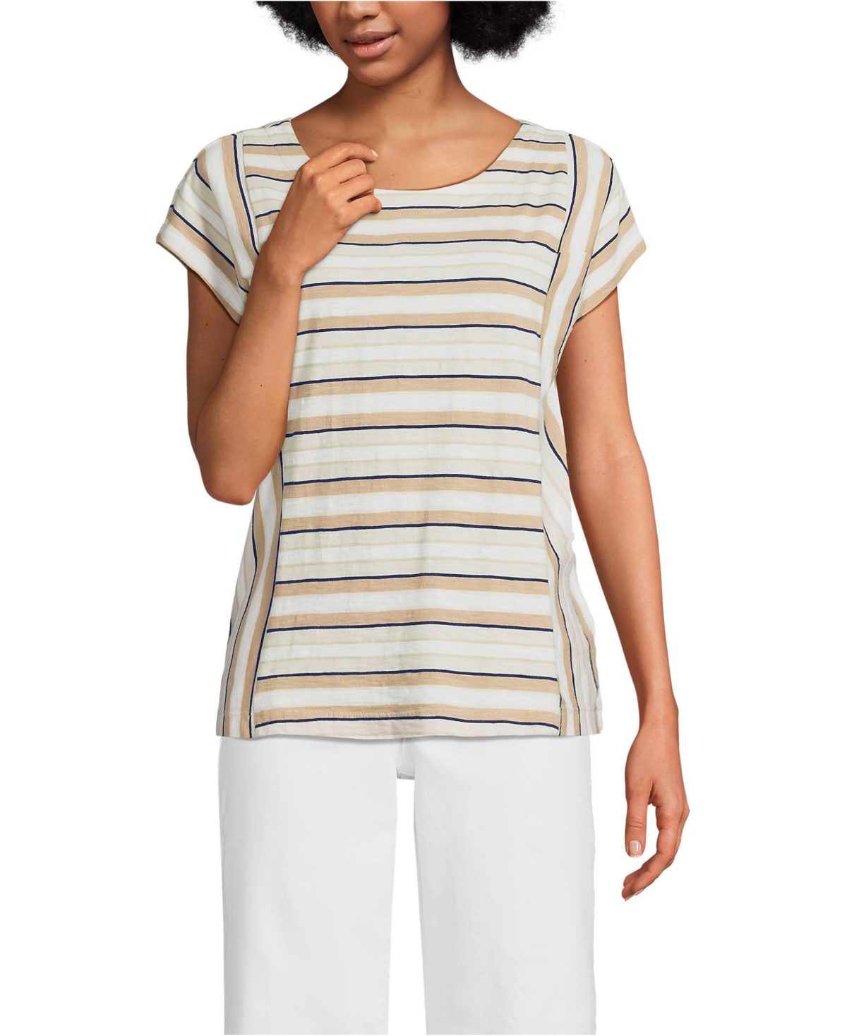 Lands' End Women's Slub Wedge T-Shirt