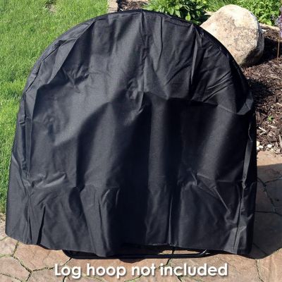 Outdoor Weather-Resistant Durable Polyester with PVC Backing Firewood Log Hoop Cover