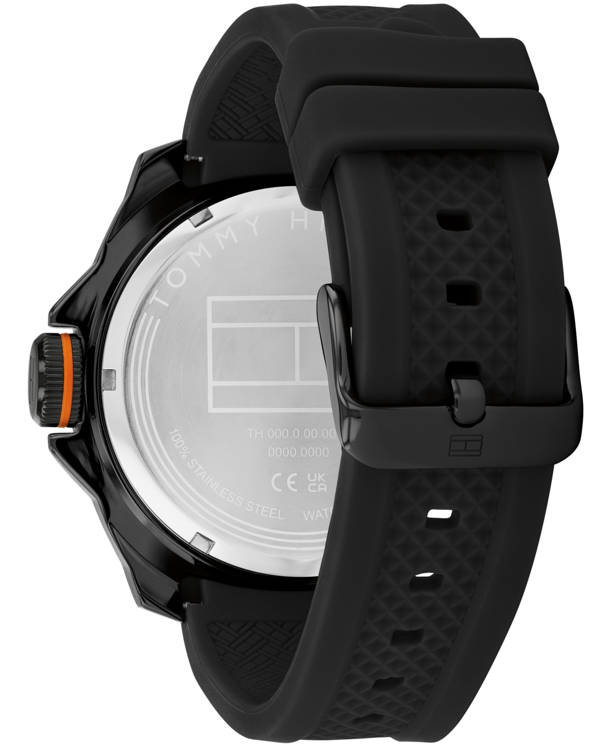 Shop Tommy Hilfiger Men's Quartz Black Silicone Watch 46mm