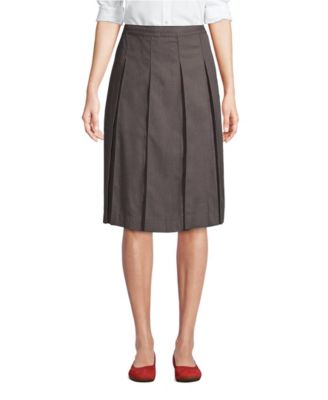 Women's Box Pleat Skirt Below the Knee