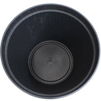 Modern Decorative Resin Faux Basketweave Planter - 13", 15", and 17" Diameter - 3-Piece Set