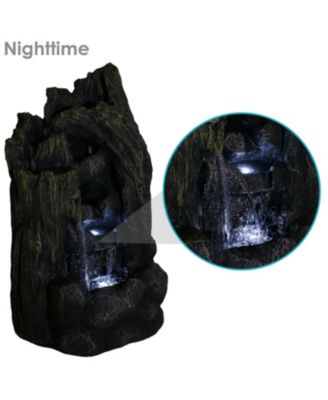 Cavern of Mystery 28-Inch Glass Fiber Reinforced Concrete Outdoor Rock Water Fountain with LED Light