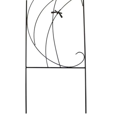 Decorative Steel Metal Dragonfly Delight Design Garden Trellis - 55.75" H - Black - 2-Pack