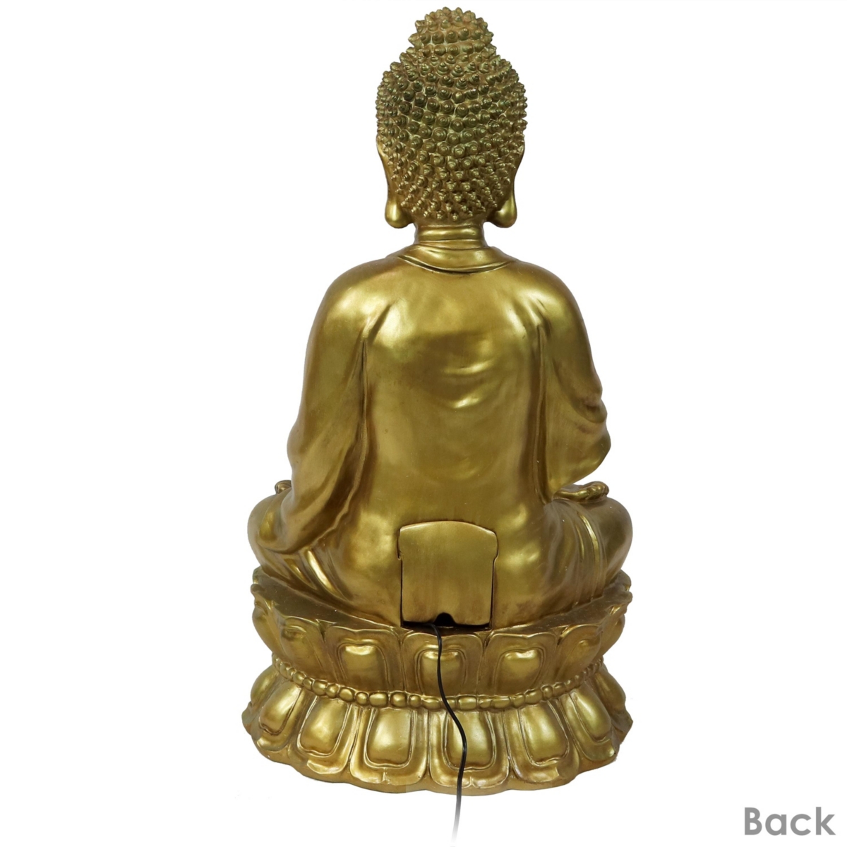 Sunnydaze Decor Relaxed Buddha Outdoor Water Fountain with Led Lights -