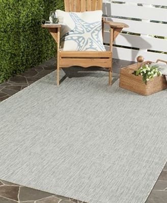 Courtyard CY8576 Gray and Turquoise 8' x 11' Sisal Weave Outdoor Area Rug