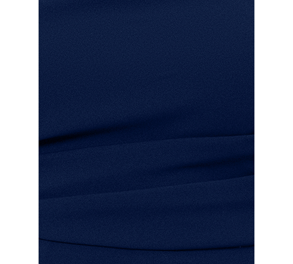 Betsy & Adam Plus Size Strapless Asymmetrical-neck Jumpsuit In Navy