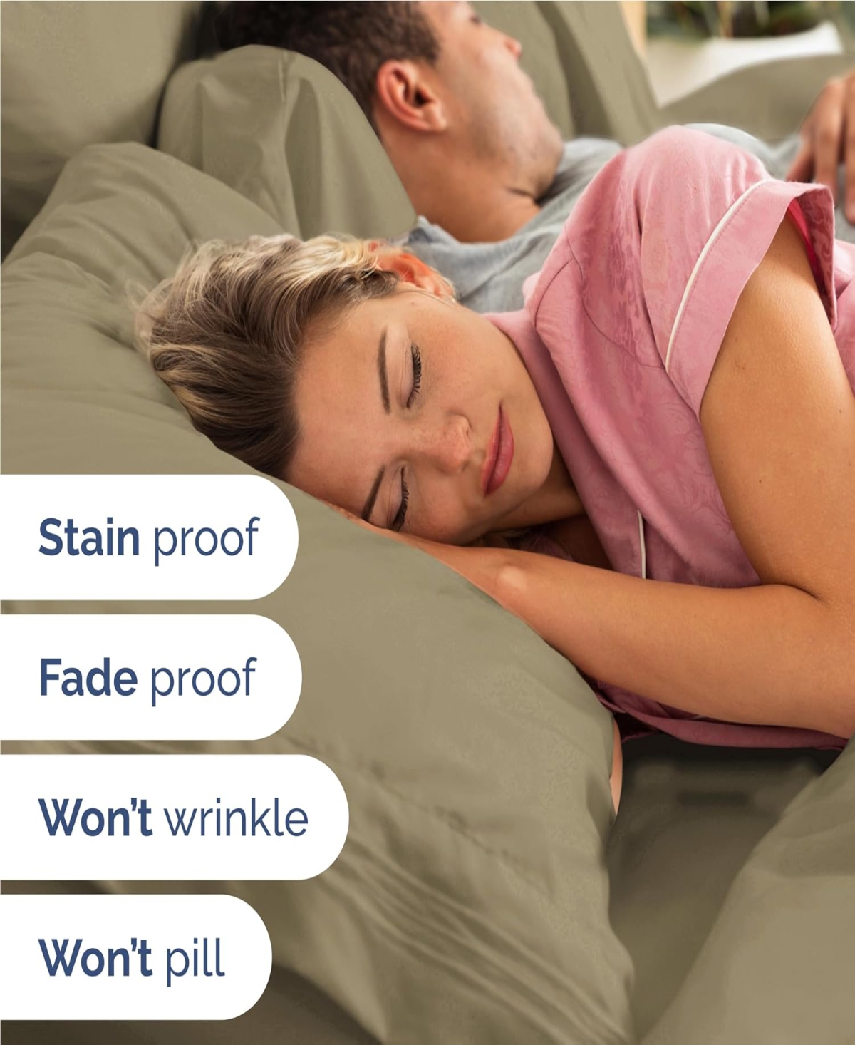 Cgk Unlimited 4 Piece Deep Pocket Microfiber (Muted, Vibrant, Heathered) Sheet Set -