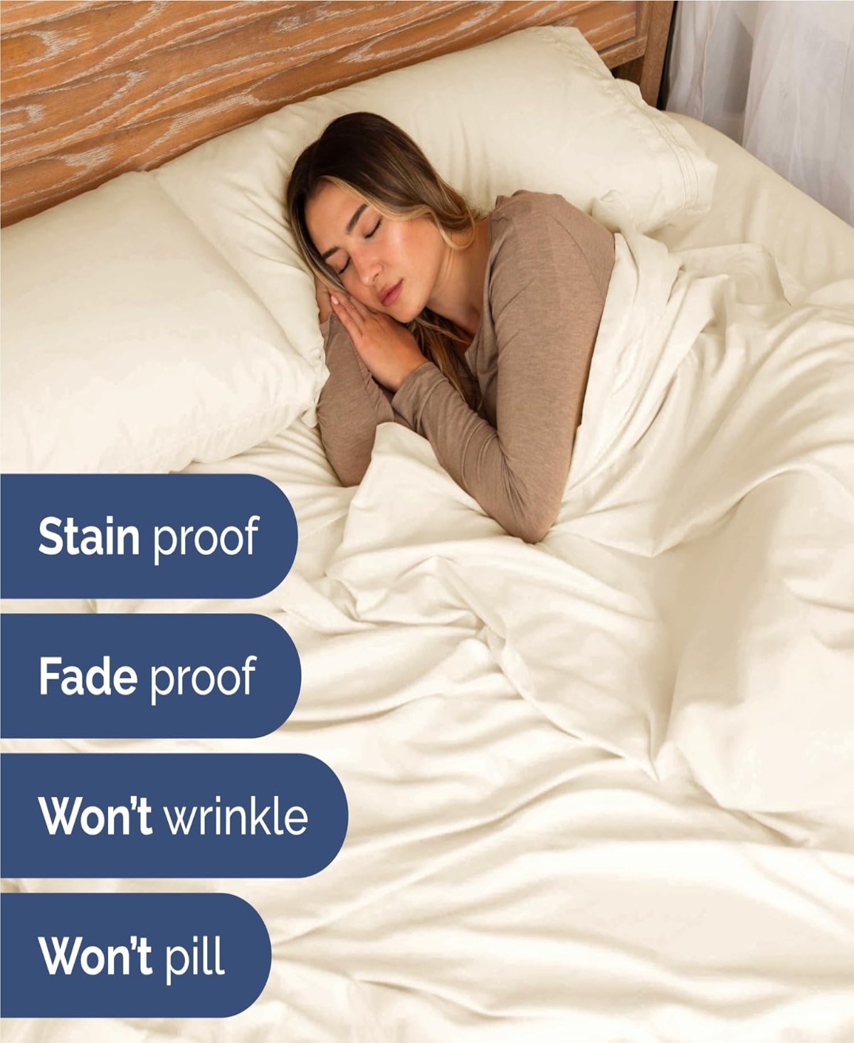 Cgk Unlimited 4 Piece Deep Pocket Microfiber (Muted, Vibrant, Heathered) Sheet Set -