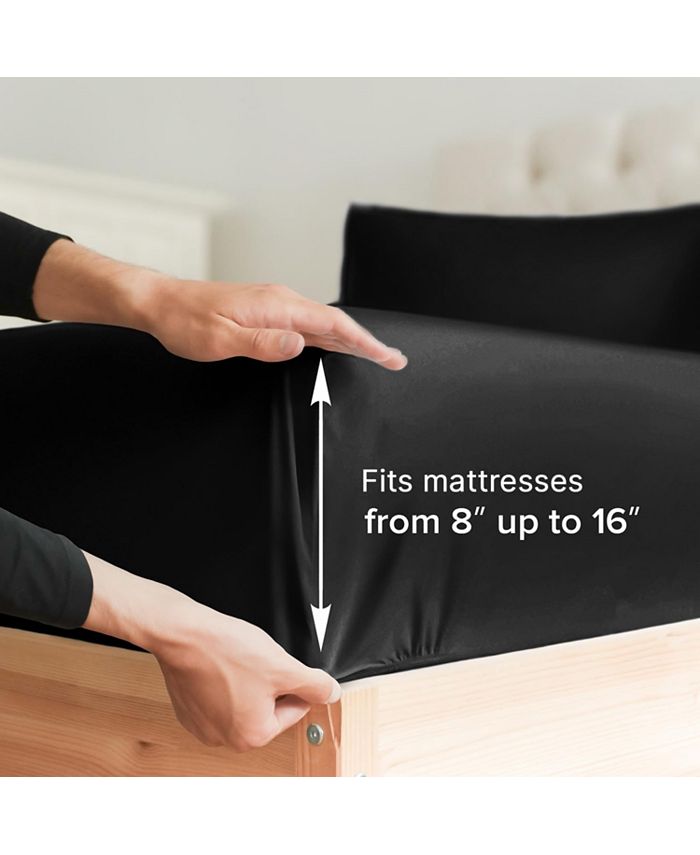 CGK Unlimited 4 Piece Microfiber Solid Sheet Set Twin Extra Long Macy's