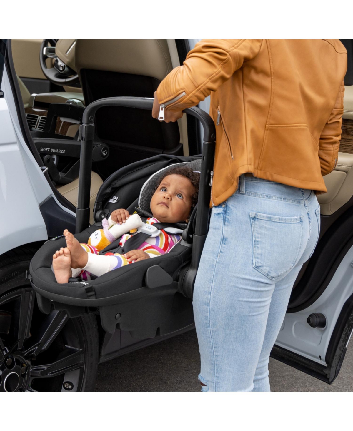 Evenflo Shyft Dualride Infant Car Seat And Stroller Combo In Black