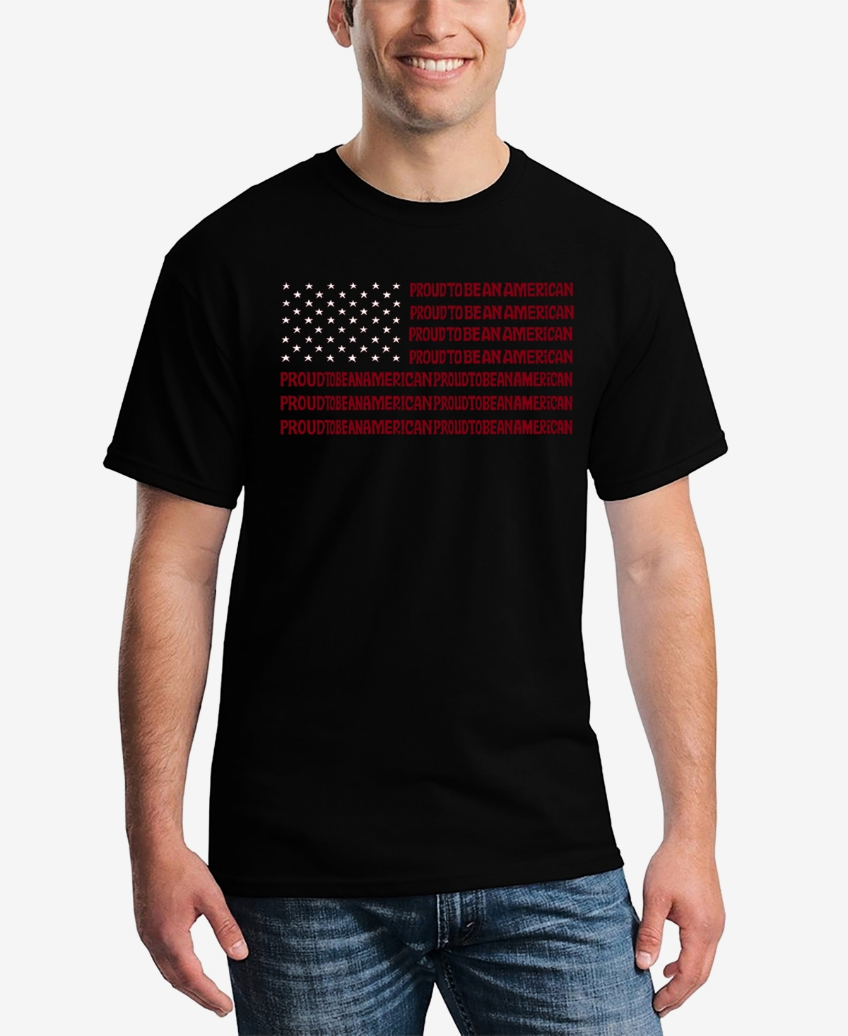 Proud To Be An American - Men's Word Art T-Shirt - Grey