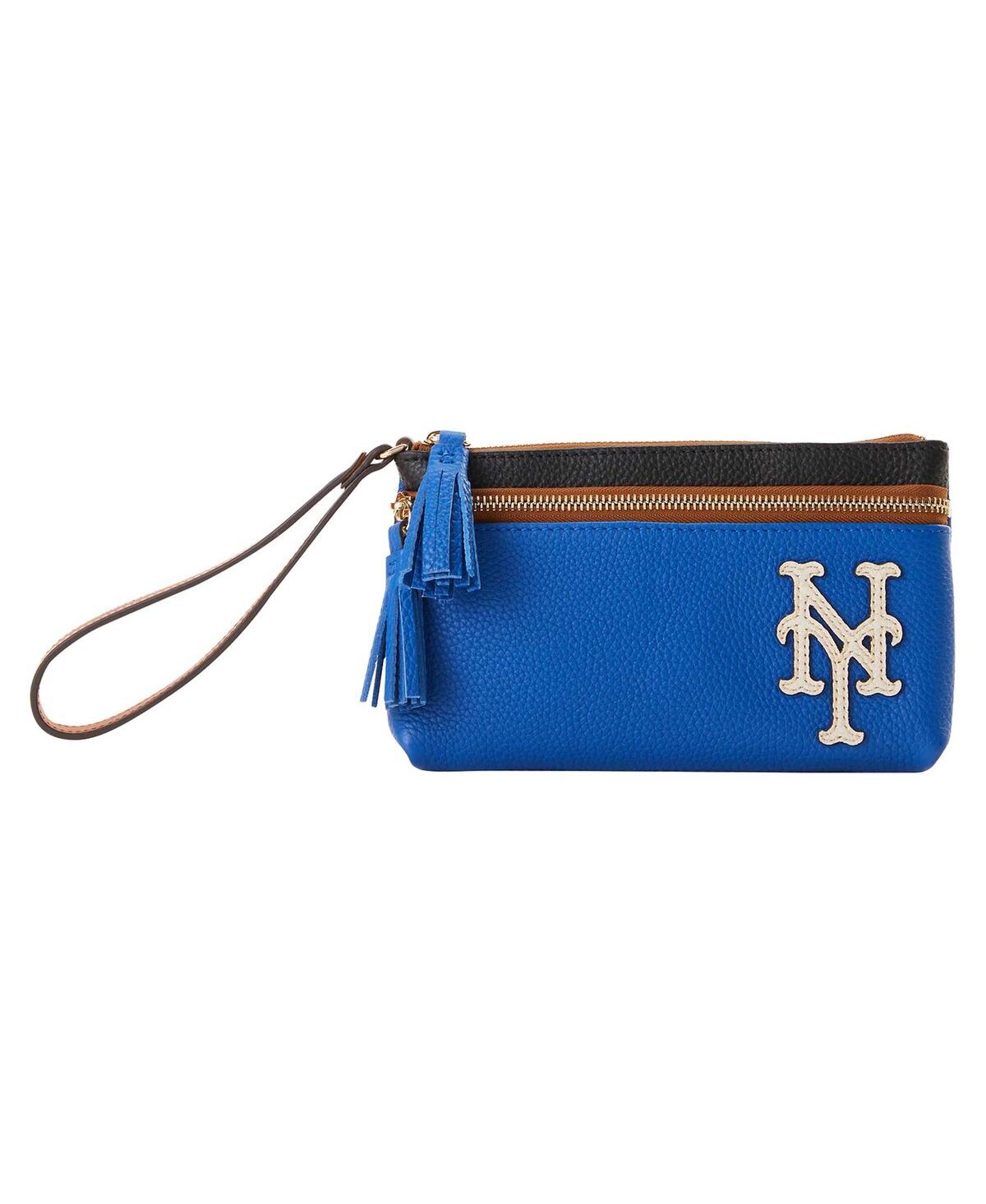 Shop Dooney & Bourke Dooney Bourke New York Mets Infield Double-zip Wristlet In French Blu