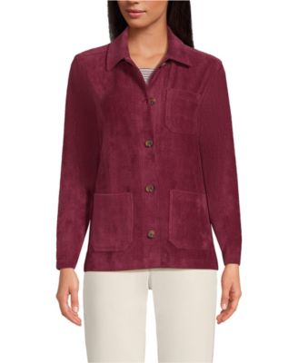 Lands End Women s Long Sleeve Sport Cord Chore Jacket Macy s