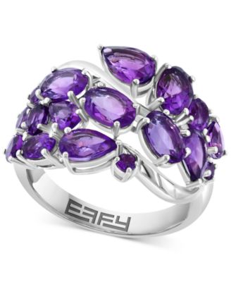 EFFY&reg; Garnet Mixed Cut Cluster Ring (5-1/2 ct. t.w.) in Sterling Silver (Also in Amethyst)