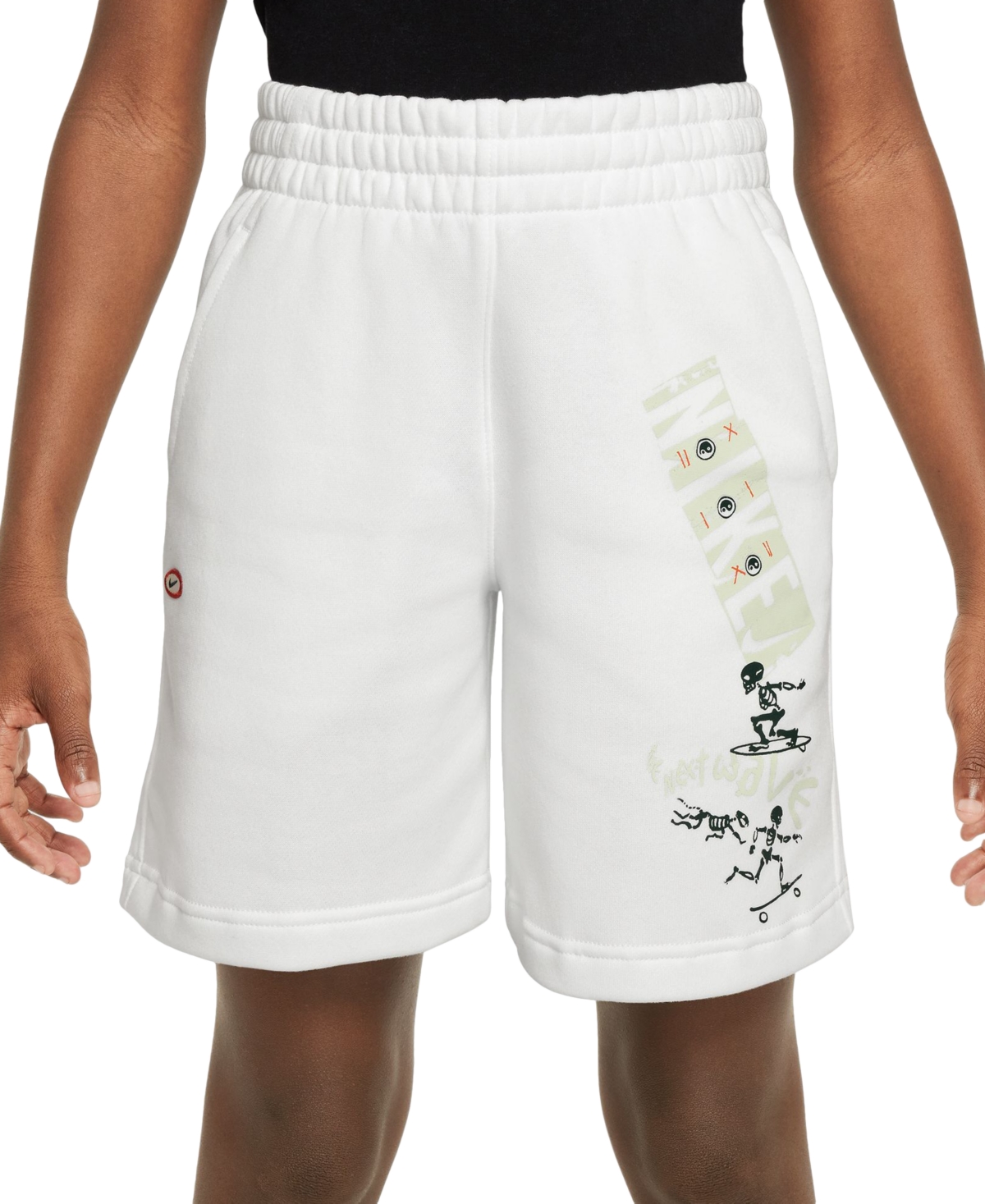 Nike Big Kids Sportswear Club Fleece Shorts In Summit White
