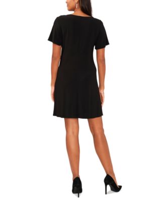 Petite Embellished Flutter-Sleeve Dress