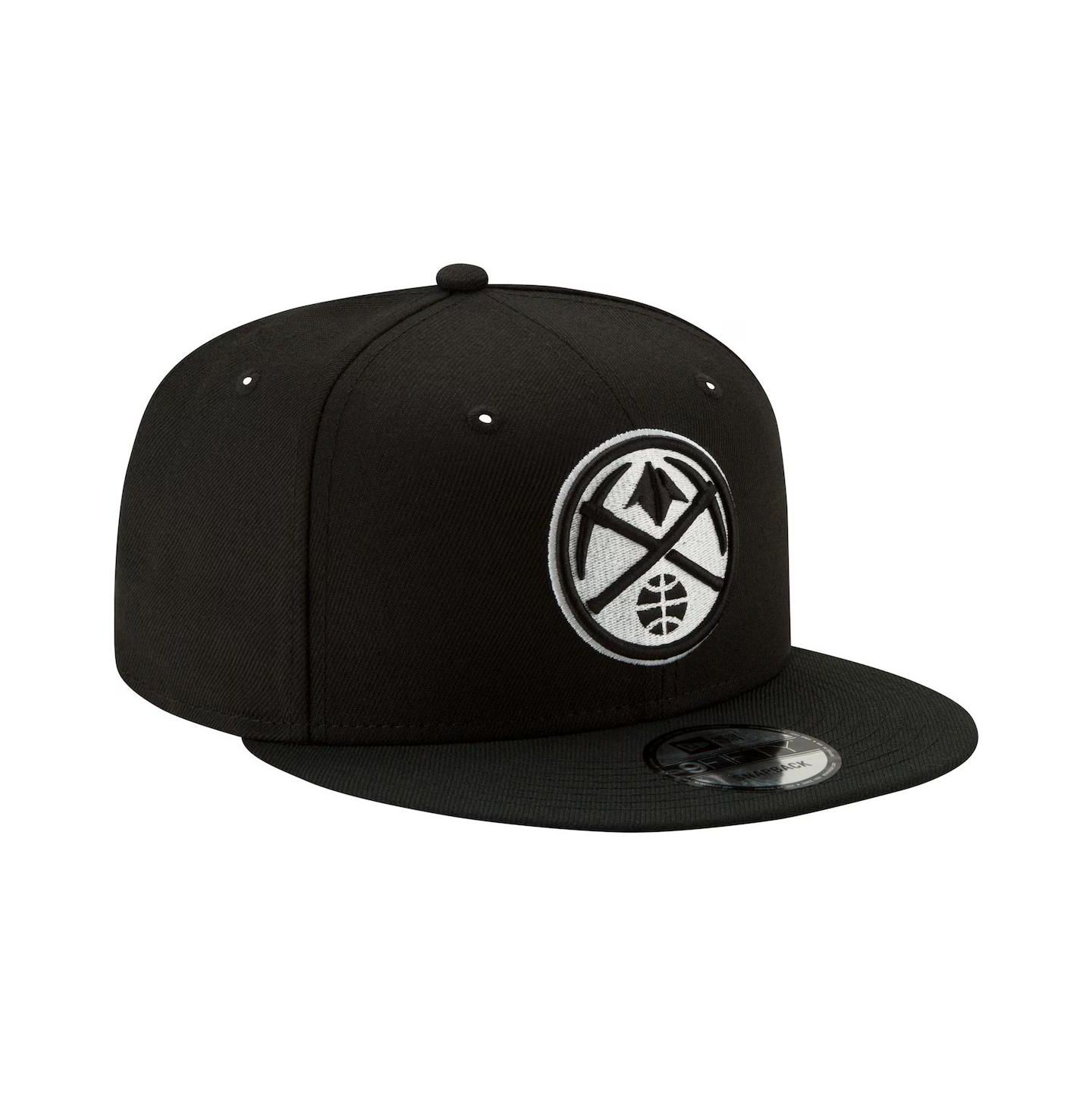 Мужская кепка New Era Denver Nuggets Black White 9fifty Snapback Hat — фото 2