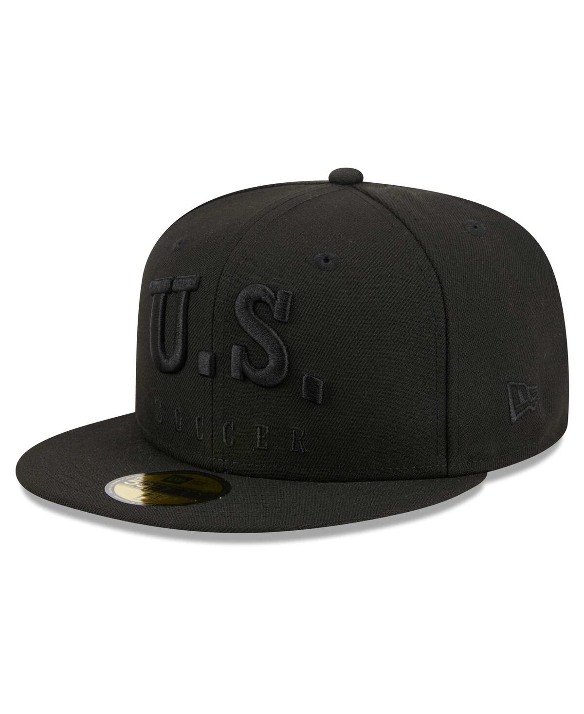 New Era Men'sUsmnt Text 59fifty Fitted Hat - Black