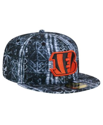 Men's Black Cincinnati Bengals Shibori 59fifty Fitted Hat