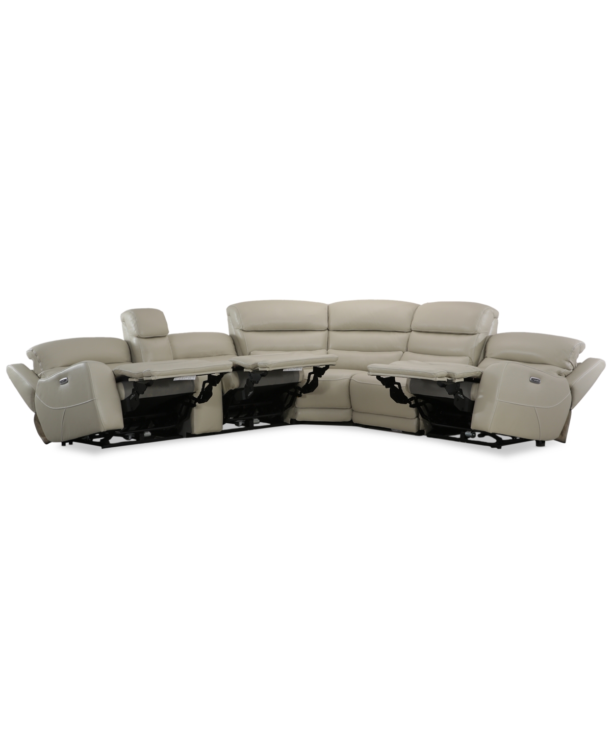Blairesville 6-Pc. Leather Sectional with 3 Power Motion Chairs & 1 Console