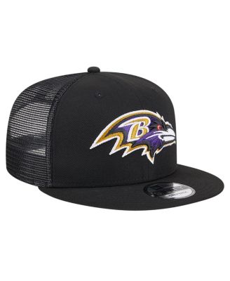 Men's Black Baltimore Ravens Main Trucker 9Fifty Snapback Hat