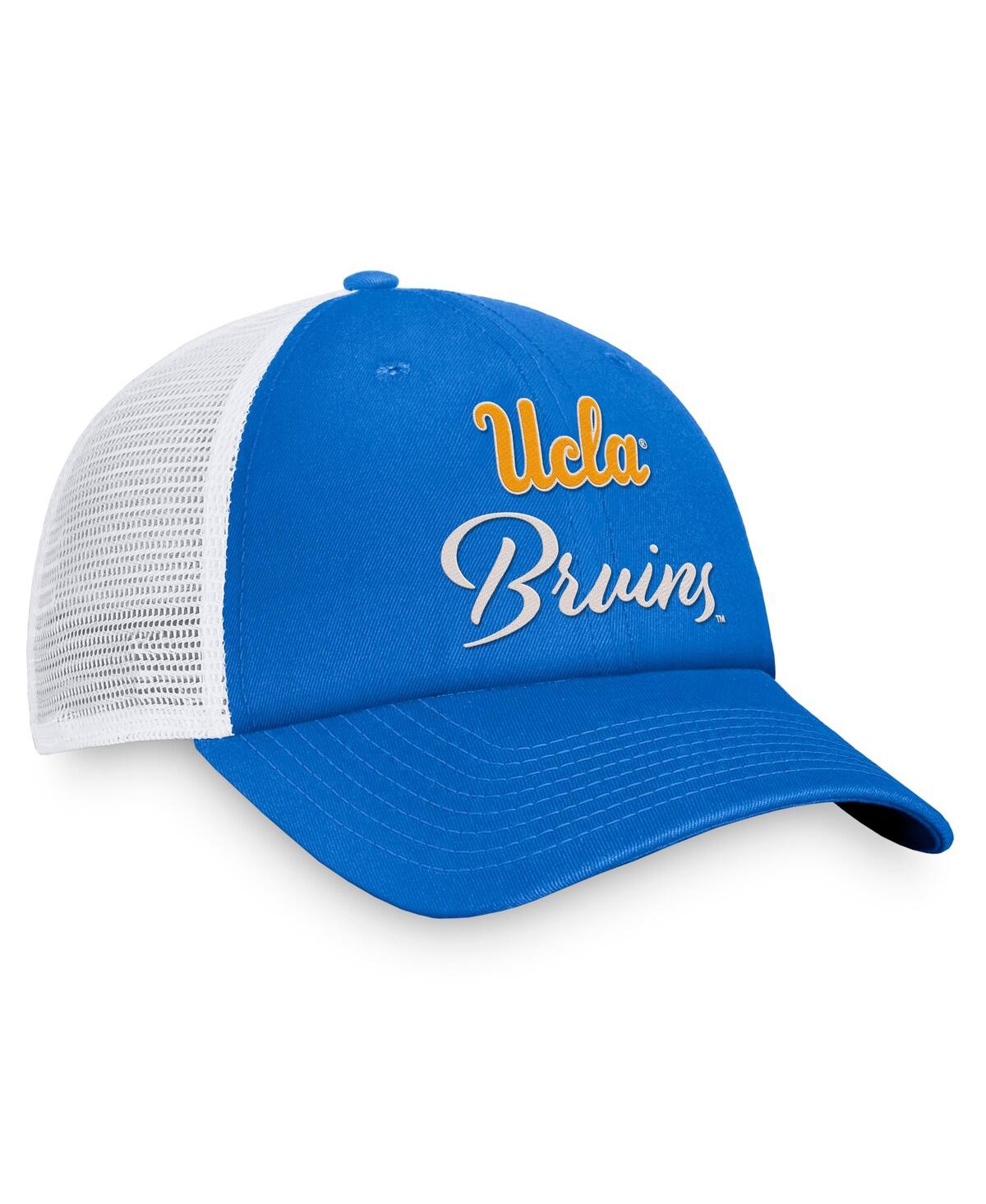 Top Of The World Women's  Blue/white Ucla Bruins Charm Trucker Adjustable Hat In Sapblu,wht