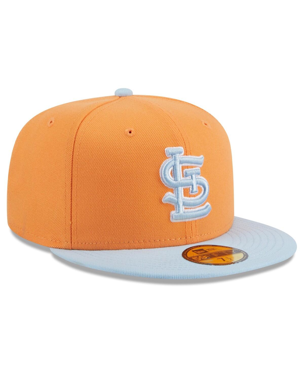 Shop New Era Men's Orange/light Blue St. Louis Cardinals Spring Color Basic Two-tone 59fifty Fitted Hat In Orange Lig