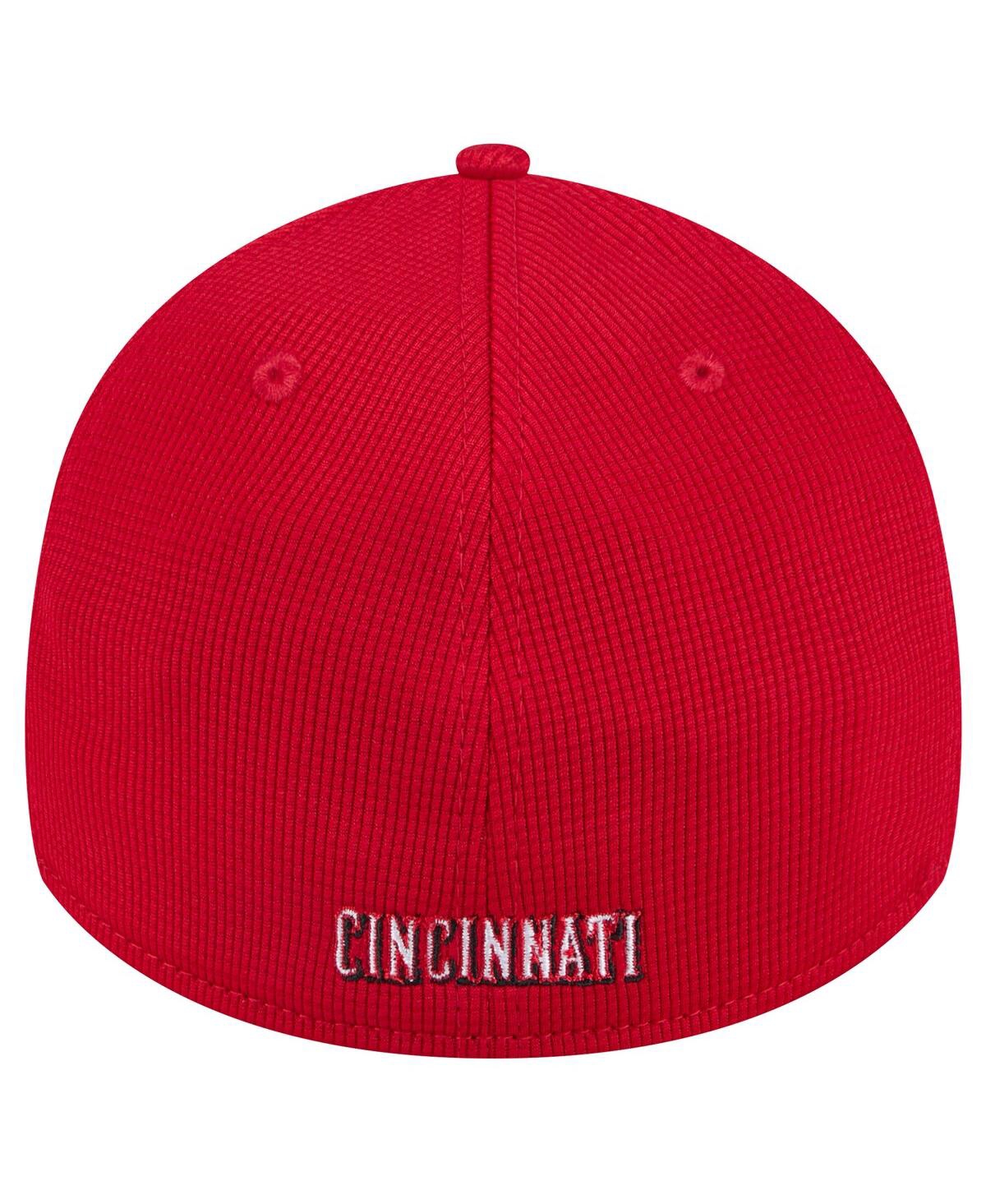 Shop New Era Men's Red Cincinnati Reds Active Pivot 39thirty Flex Hat