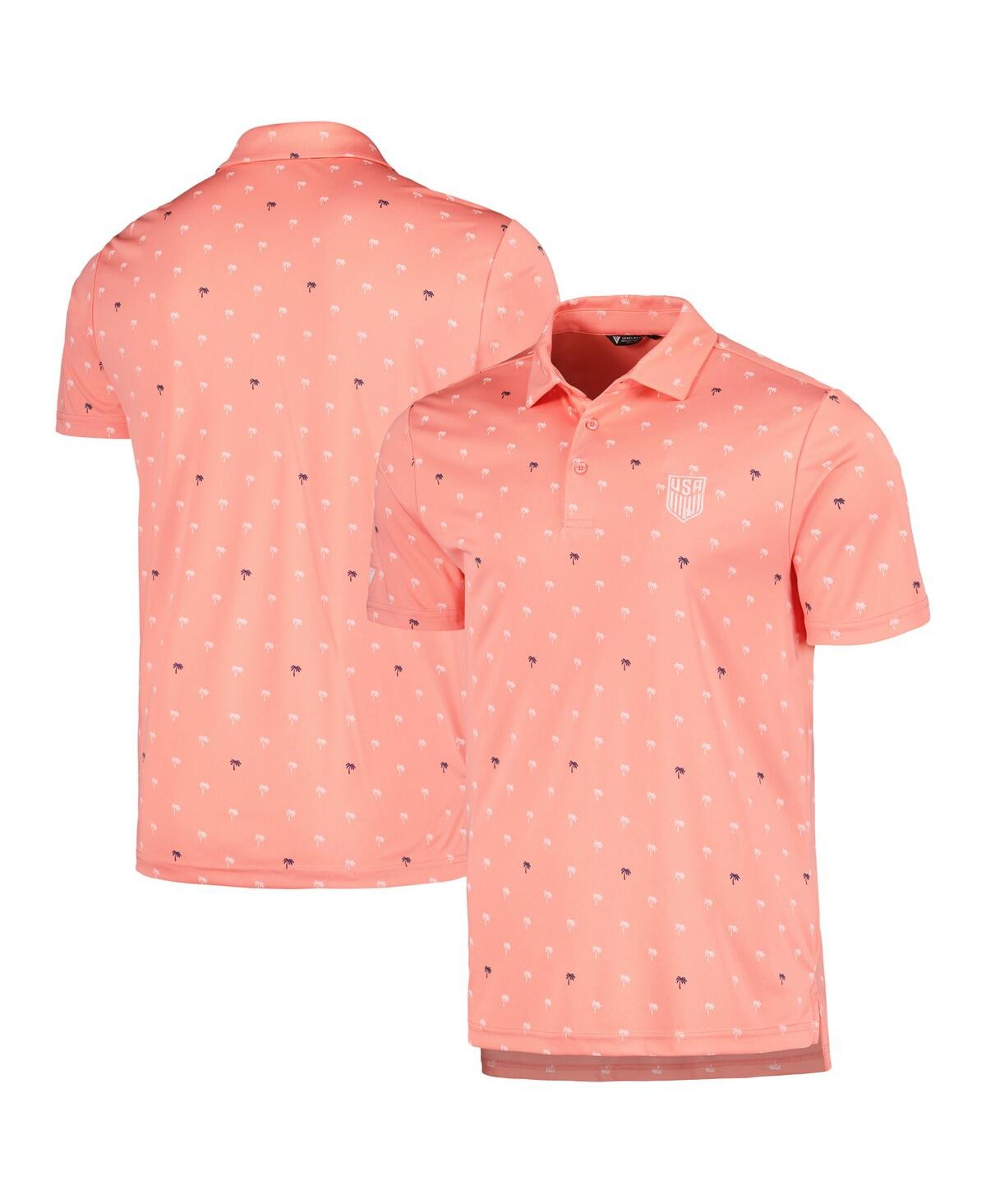 Men's Coral Usmnt Groove Performance Polo - Coral