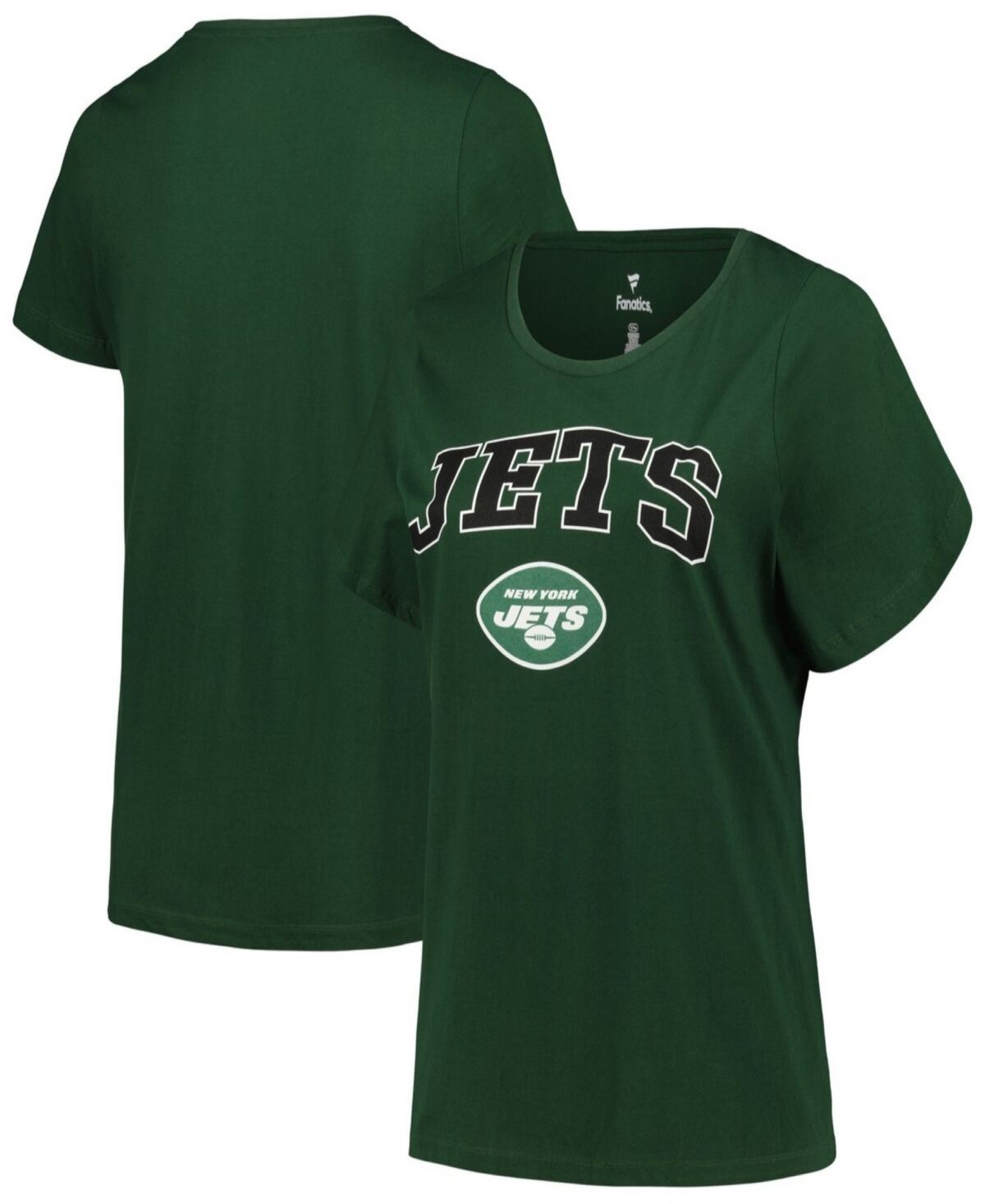 Branded Women's Green New York Jets Plus Size Arch Over Logo T-Shirt - Green