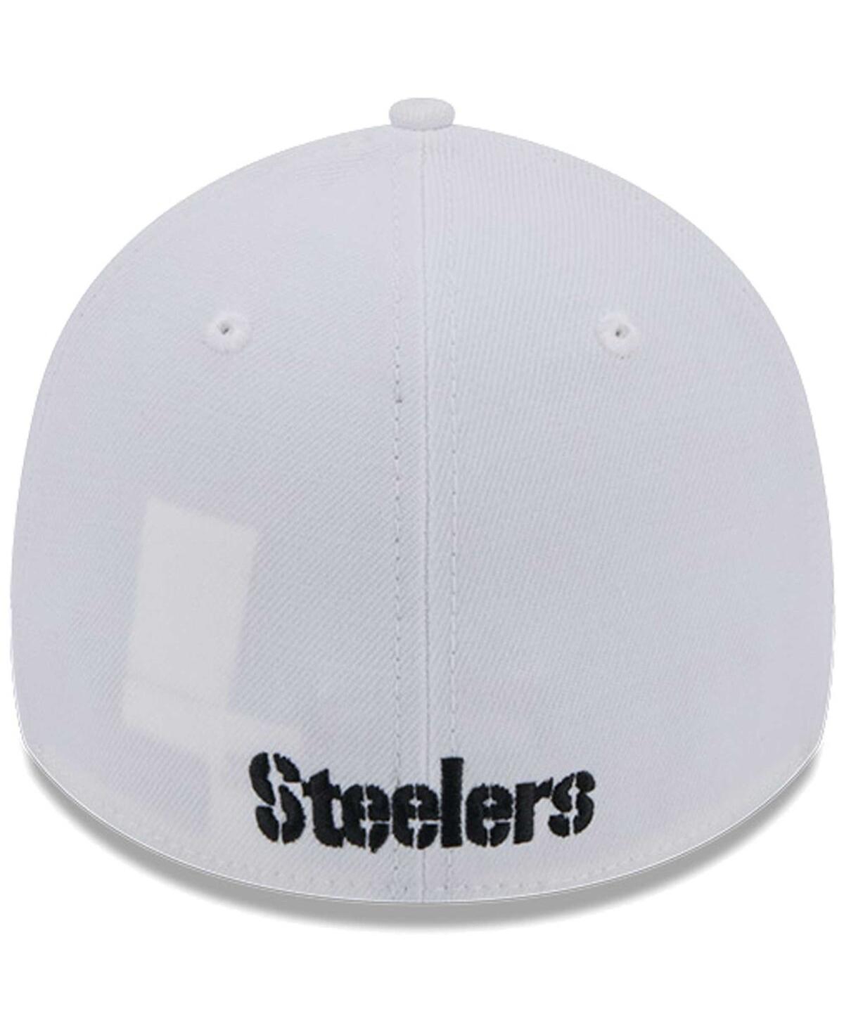 New Era Men's White Pittsburgh Steelers Main 39Thirty Flex Hat