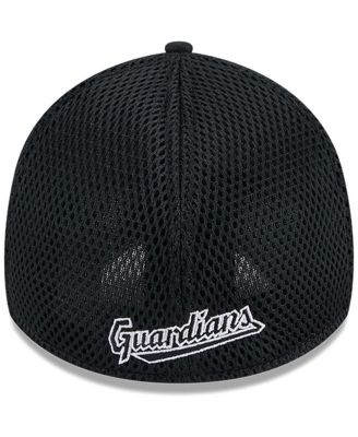 Men's Cleveland Guardians Evergreen Black White Neo 39Thirty Flex Hat