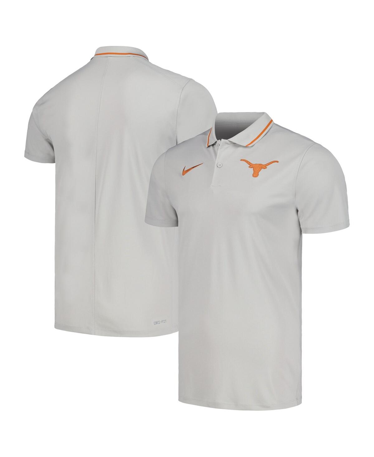 Shop Nike Men's Gray Texas Longhorns 2023 Coaches Performance Polo In Pwtrgy,dst